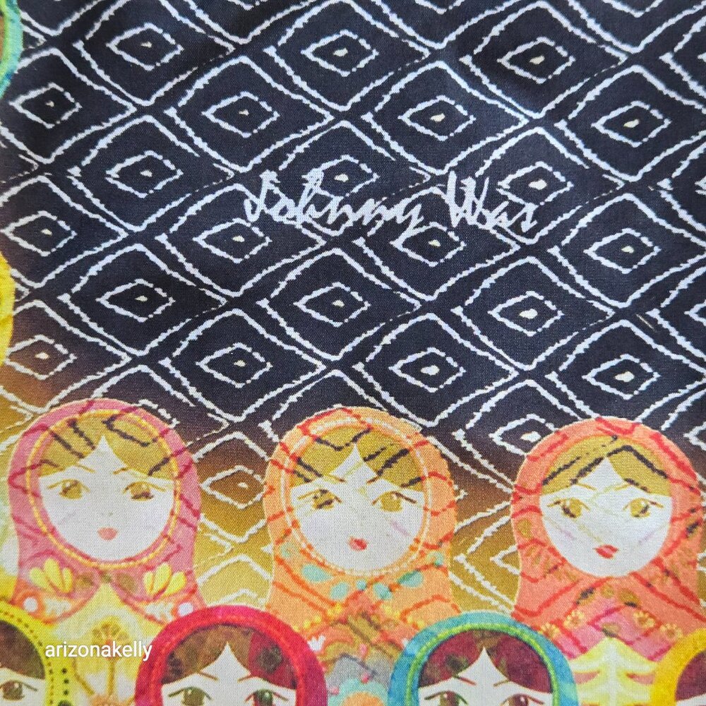 NWOT Johnny Was Silk Scarf Matroyshka Nesting Dolls #9 PRICE FIRM - Picture 2 of 10